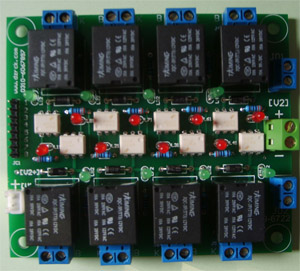 TTL信号控制光藕隔离8路继电器板