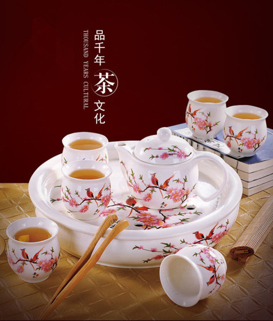 一壶六杯陶瓷茶具定做厂家，一壶2杯旅行茶具批发