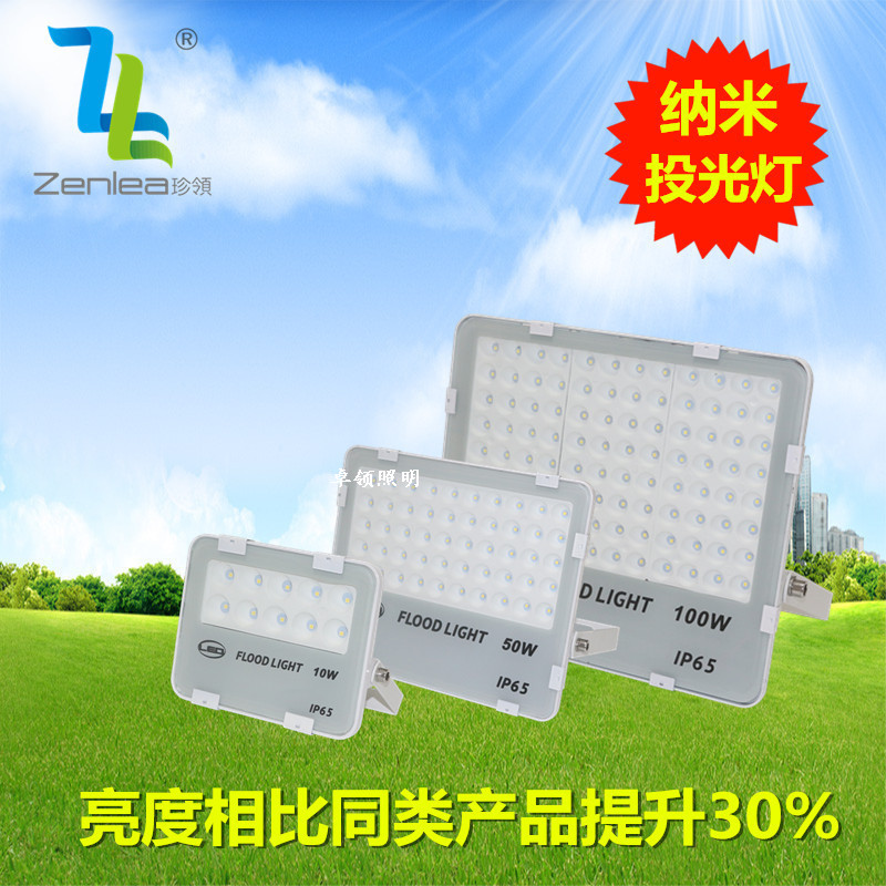 Zenlea珍领 厂家直销 LED纳米投光灯 10w50w100w200w 蜂窝煤投光灯 绿化景观灯