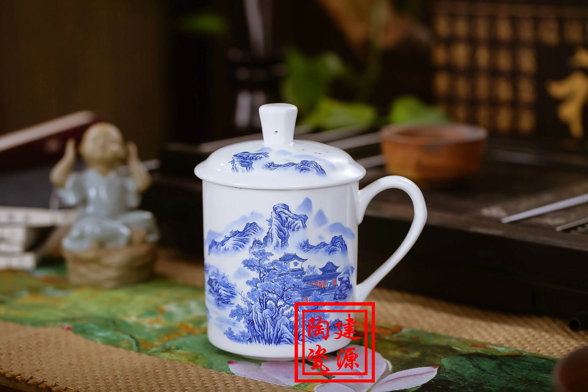 会议室用陶瓷杯具批发 公司企业定制陶瓷杯价格 景德镇茶杯厂家