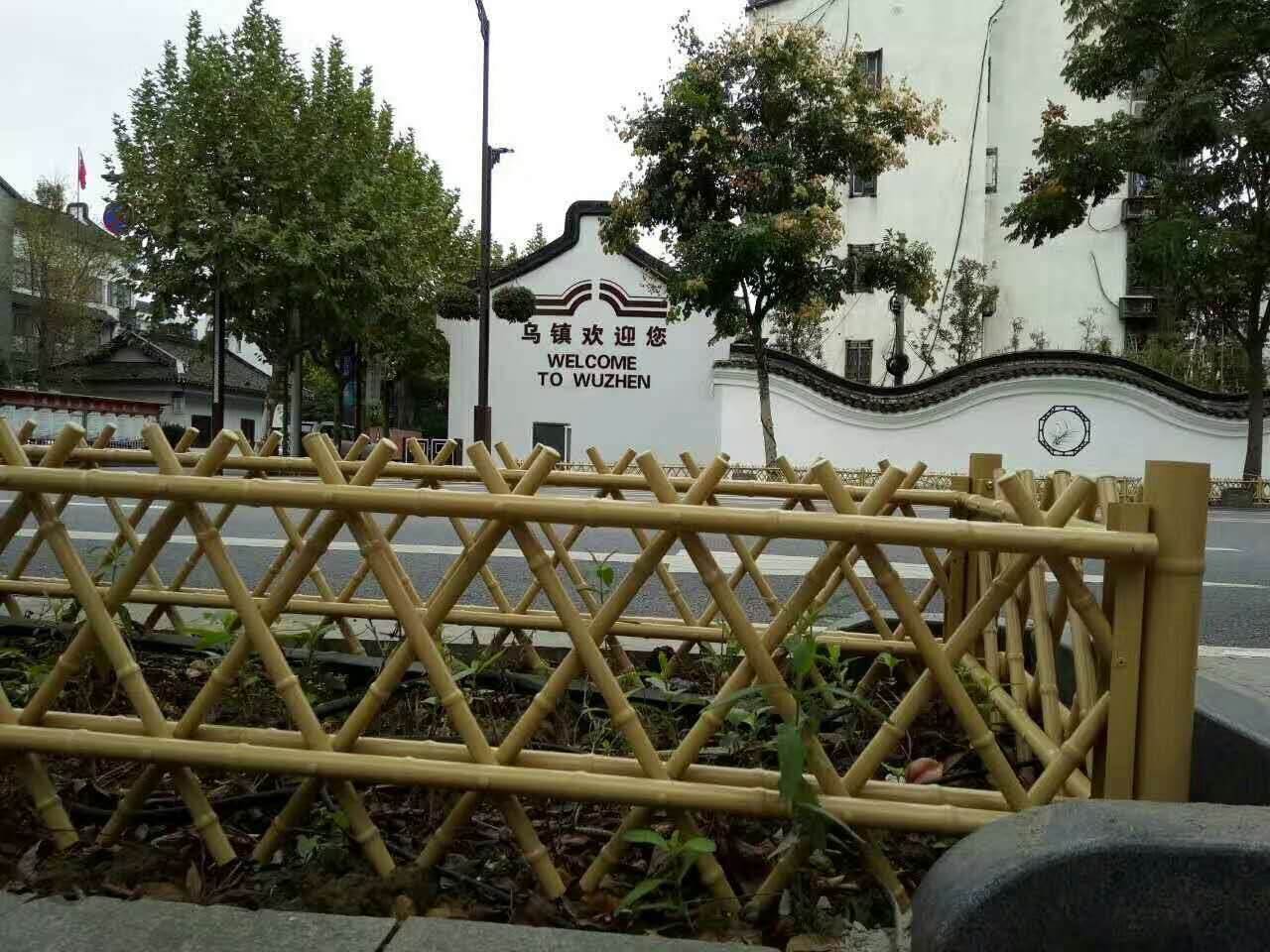 园艺护栏 不锈钢材质 仿真竹效果 仿竹篱笆、护栏