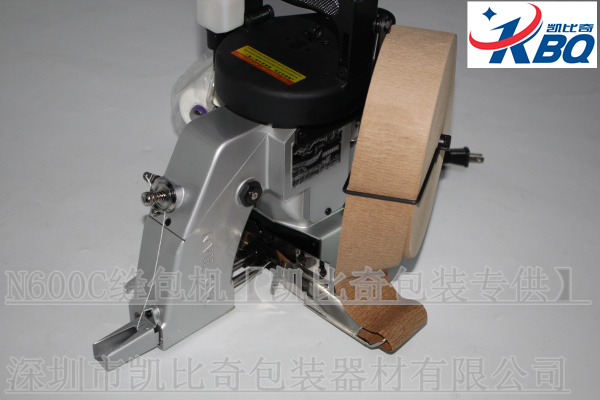 唐山、加纸缝边自动加油缝包机、N600AC便携式缝包机附纸效果