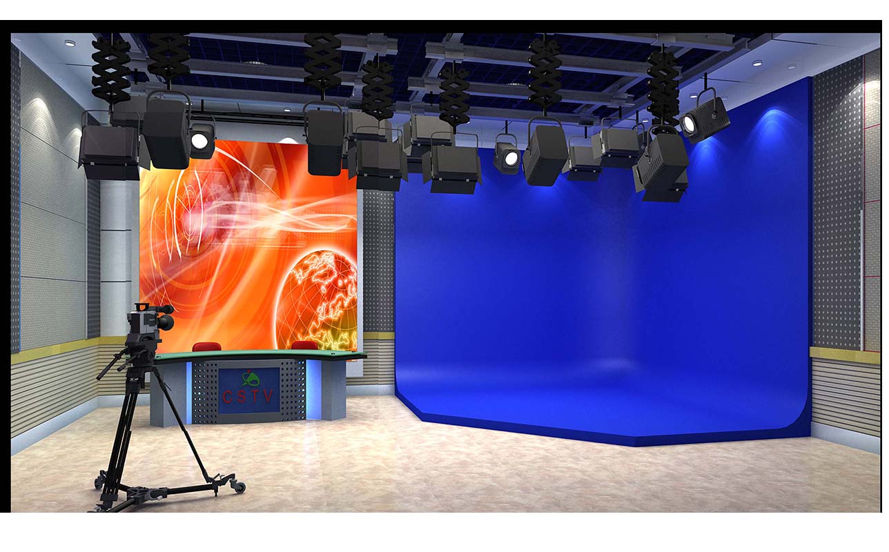 锐阳视讯虚拟演播室蓝箱绿箱制作 灯光装修 吸音隔音声学设计制作