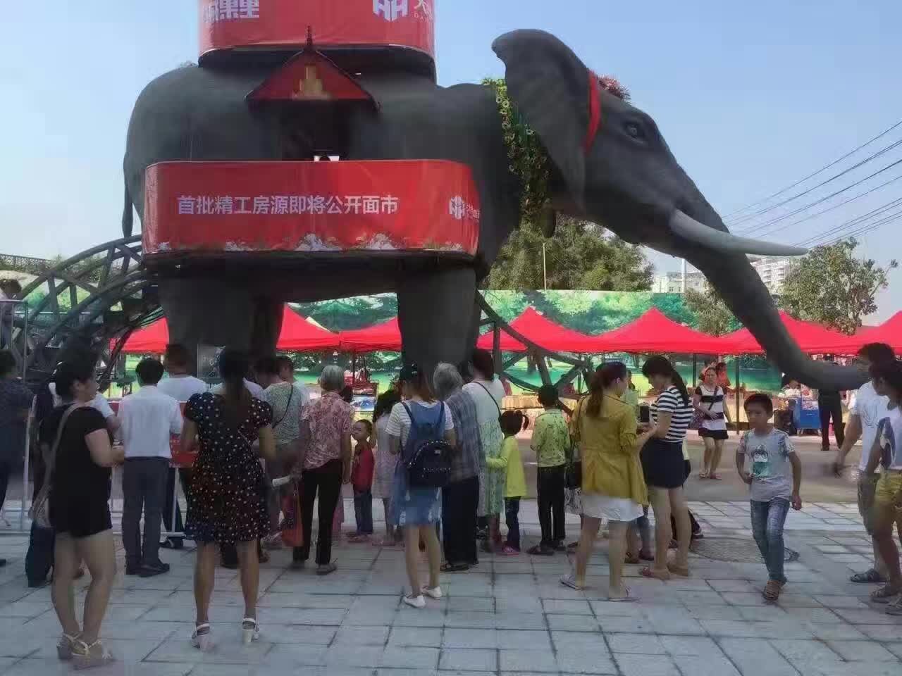 游行机械大象带着钱出租租赁机械大象
