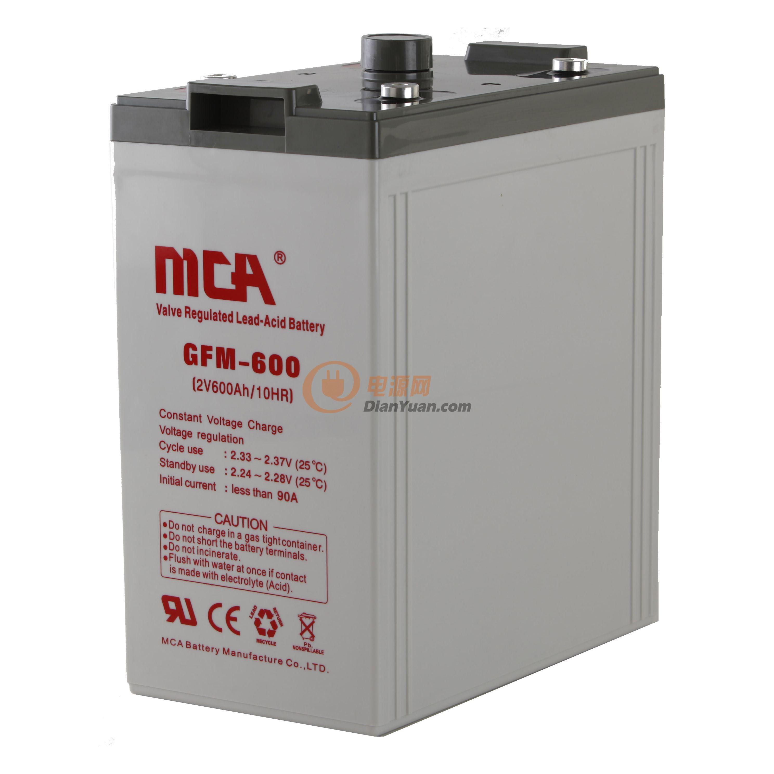 广东MCA蓄电池GFM-400 2V400AH质量保证