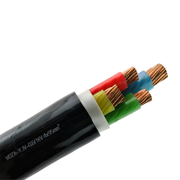 额定电压0.6/1KV及以下塑料绝缘电力电缆铜芯聚乙烯低烟阻燃耐火WDZN-YJV4×25+1×16电缆