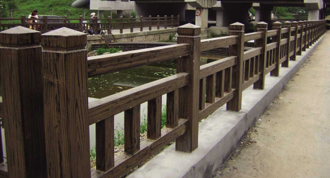 河道 河提仿木护栏厂家批发 水泥仿木纹栏杆 混凝土仿树皮护栏