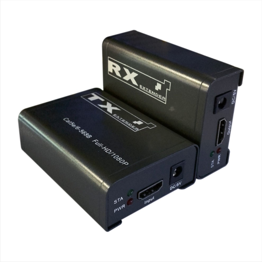 HDMI单网线延长器，Cat5/6网线传输60米 M-HD60