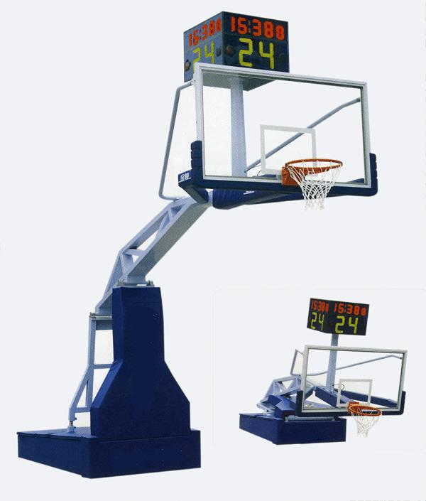 供应篮球架天津钢化玻璃篮球架出售及场地画线