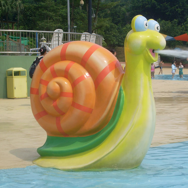 新款主题水上乐园温泉度假村水上戏水小品定做蜗牛戏水厂家直销