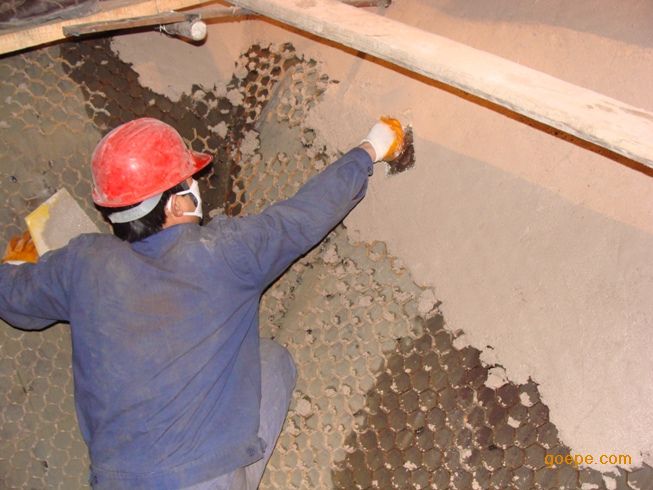 水泥厂管道旋风筒立磨检修用耐磨陶瓷涂