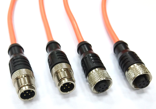 M8-6芯连接器 传感器电缆连接器 线束 直径小，芯数多，防水效果佳 屏蔽效果好 科迎法连接器质保18个月