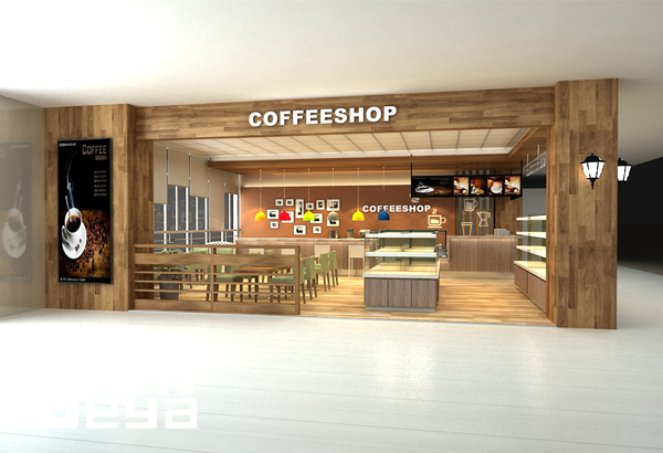 食品店面展柜-咖啡厅设计制作-南京品牌展柜厂