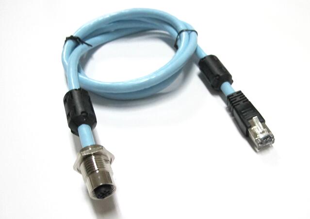 M12双端预注成型电缆连接器传感器