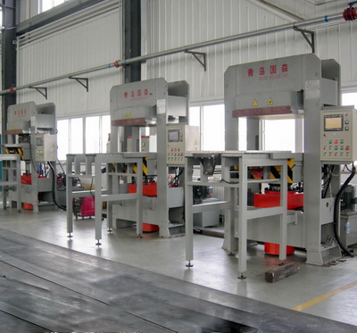 青岛国森机械制造碳纤维复合材料板热压机设备