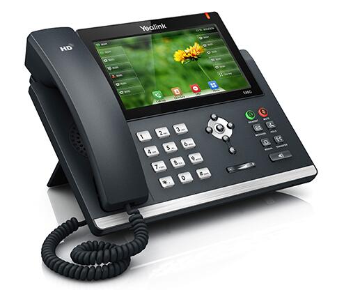 东莞热销亿联SIP-T48G高端无纸化IP电话机，16账户支持录音