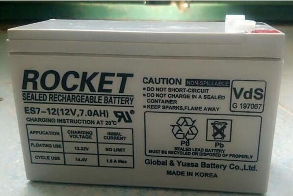 ES5-12韩国火箭蓄电池12V5.0AH现货