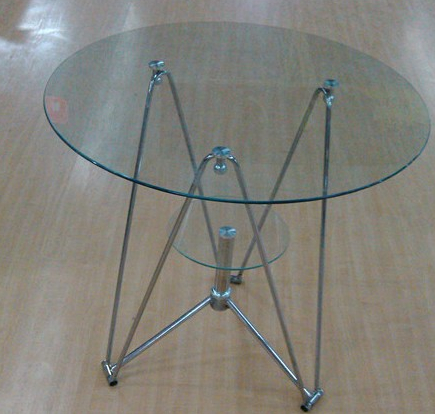 洽谈小圆桌钢化玻璃圆桌圆形玻璃桌圆合肥简约现代圆桌