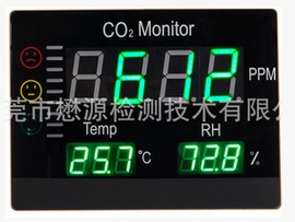 壁挂式二氧化碳检测仪 温湿度环境参数看板 CO2传感器