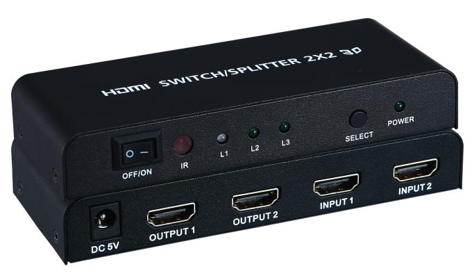 深圳市厂家直销2x2 HDMI切换分配器批发