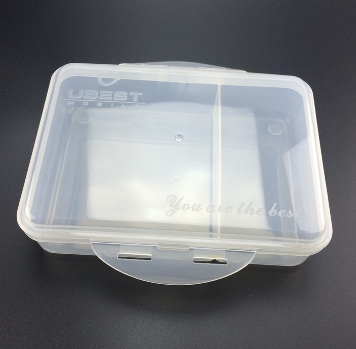 深圳厂家定制透明塑料保鲜饭盒 透明双耳扣外带餐盒