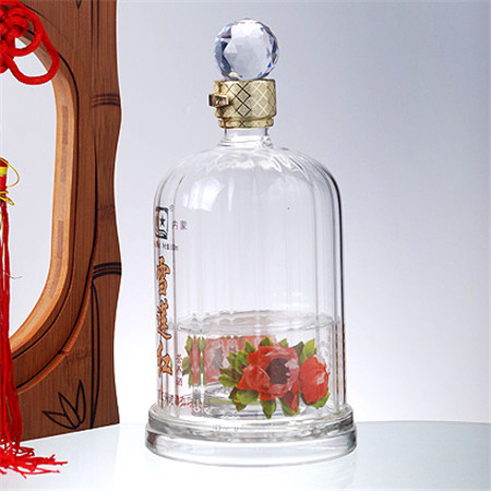工艺玻璃酒瓶 十二生肖龙形酒瓶