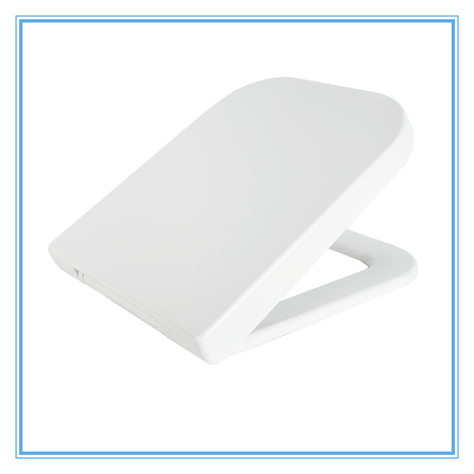 厦门脲醛材质方形坐便器盖板 白色缓降办公用马桶盖板SU005