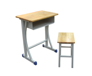 学生升降钢木课桌椅、课桌椅定做