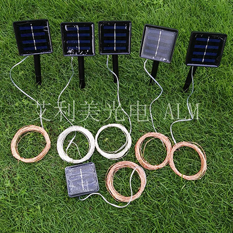 太阳能铜线为串 10米太阳能 高效太阳能灯串 铜线灯串厂家直销