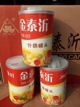 厂家批发金泰沂425克易拉罐铁盒什锦水果罐头