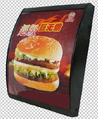汉堡肯德基餐饮弧形灯箱单面点餐快餐价目表广告