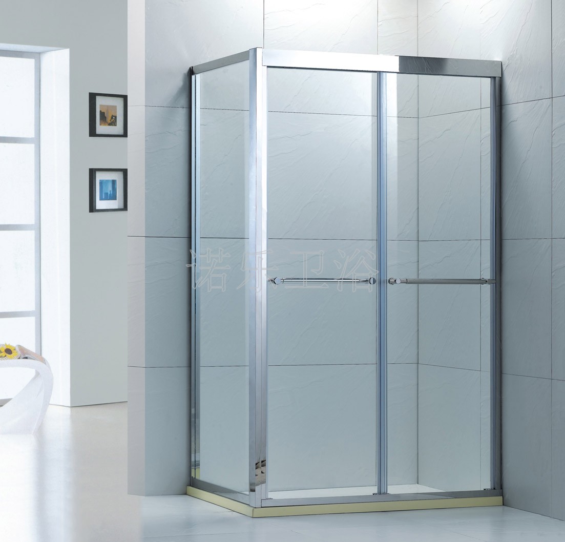 不锈钢双趟门方形加梗　批发淋浴房工程淋浴房