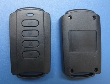 厂家直销新款热卖百胜T18433学习码4键遥控器，黑色四键遥控器