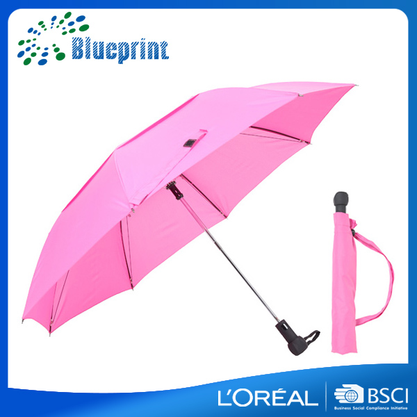 雨伞厂家直销自动折叠伞 双层折叠晴雨伞 两折折叠伞