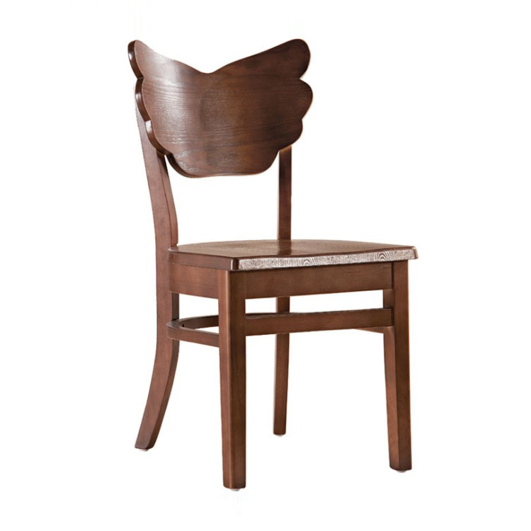 新款水曲柳实木餐厅休闲椅子布艺靠背椅定做可以选择众美德