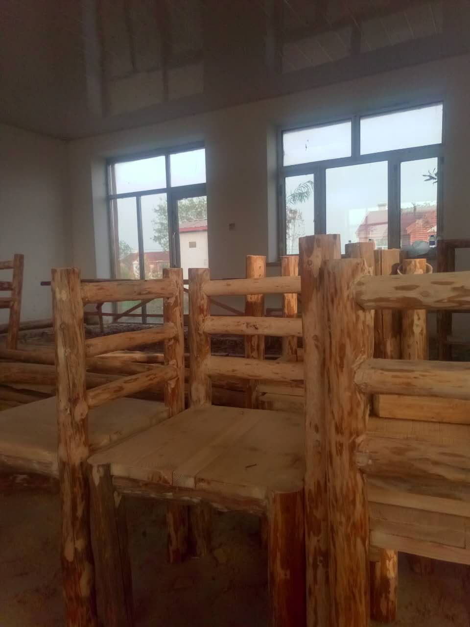 七台河大型实木家具生产公司 饭店餐厅**实木座椅供货
