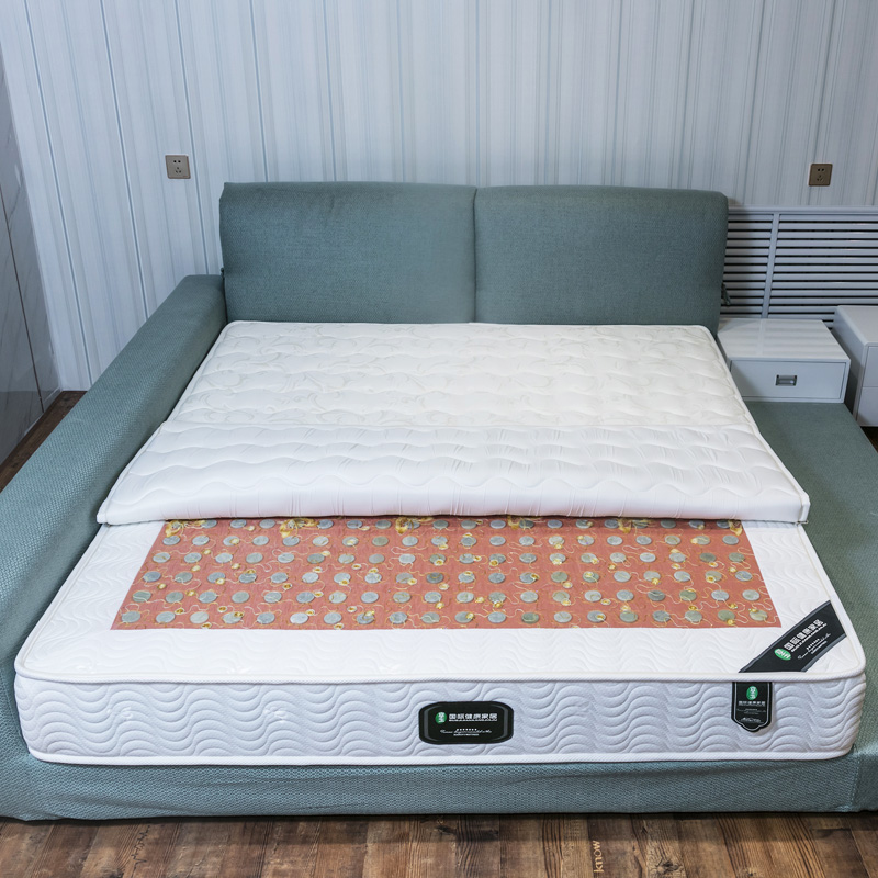 天然玉石床垫智能温控加热双人家用乳胶弹簧床垫