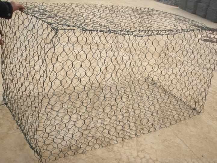 河北安平厂家直销 镀锌钢丝平纹编织格宾石笼网箱 雷诺护垫定做