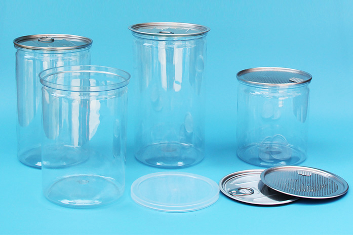 透明易拉罐 食品级干果罐 PET塑料易拉罐设备