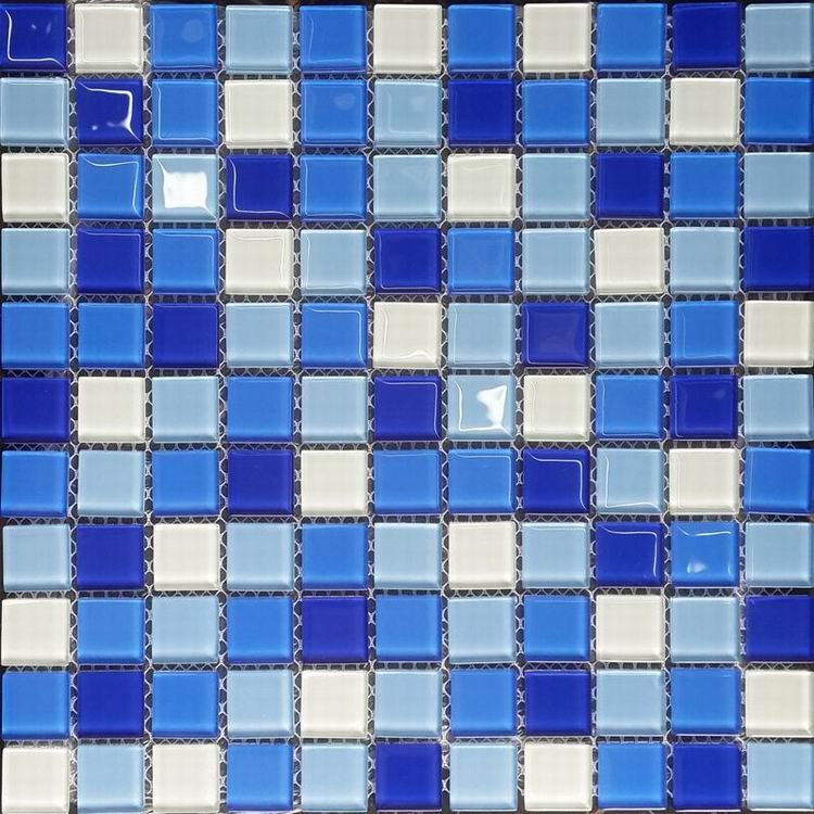 酒店工程马赛克 水晶马赛克游泳池瓷砖深蓝色
