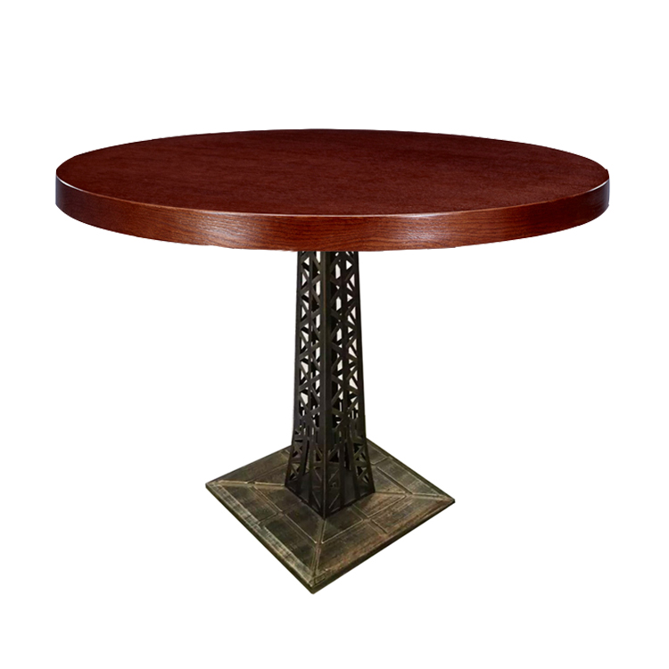 直销餐桌橡木圆形全实木餐桌小户型圆餐桌厂家众美德