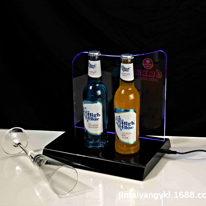 定制亚克力酒架 LED发光制品 展示架可以选择深圳博越