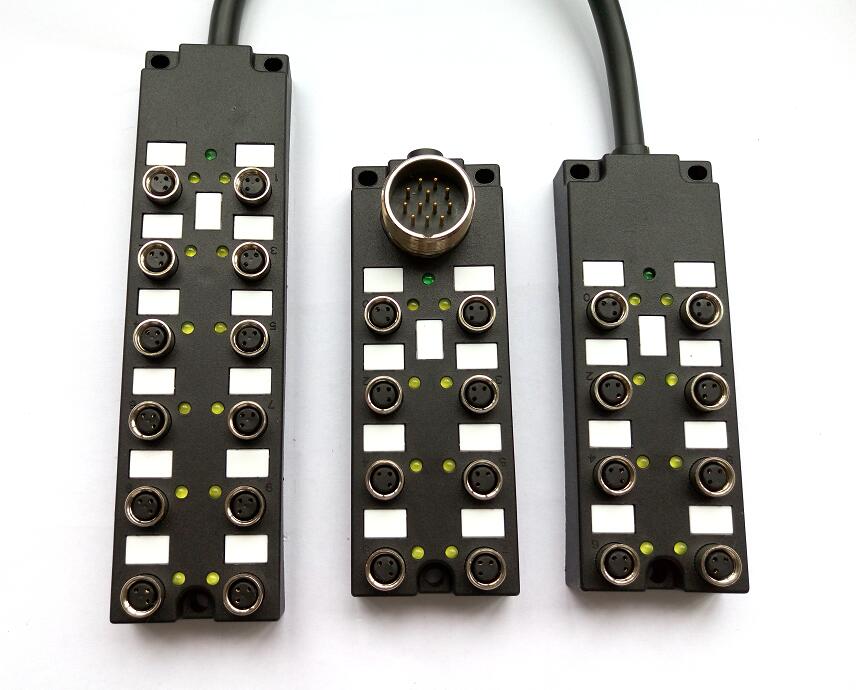 M12传感器执行器总线分线盒4口座，8口座
