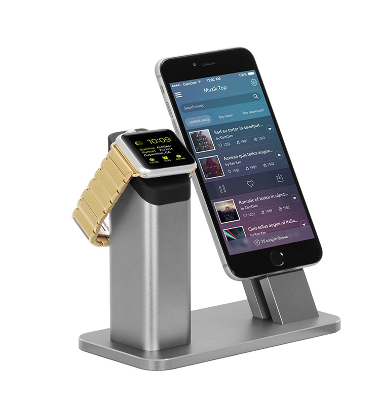 铝合金苹果手机支架金属applewatch充电底座