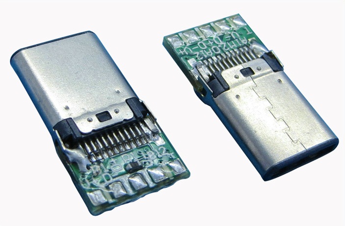 USB3.1连接器 正反插夹板带PCB）/type-c 3.1公头