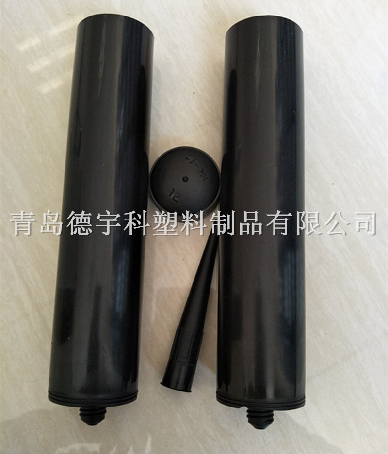 黑色300ml玻璃胶筒HDPE空玻璃胶瓶 可包印刷供应潍坊