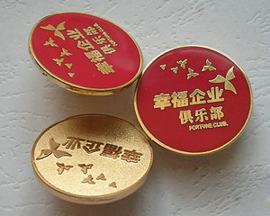 郑州3D金属徽章制作，郑州专业立体徽章订做厂家