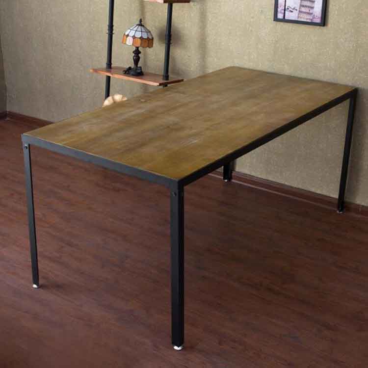 餐厅餐桌LOFT酒店桌椅|铁艺实木桌子|复古做旧美式家具餐厅餐桌