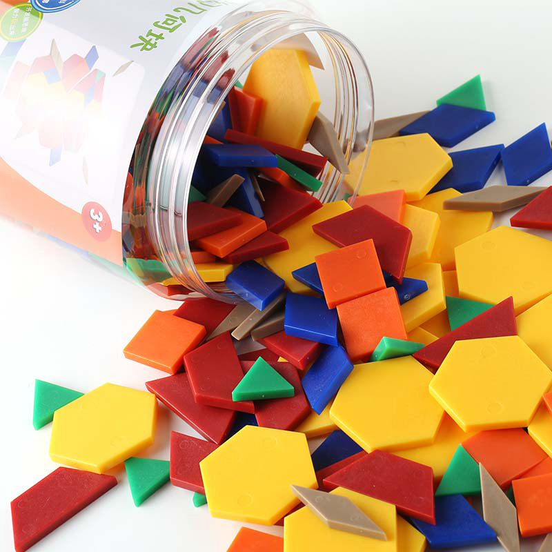 未来玩具先生 儿童益智拼图塑料积木几何图形认知玩具梦幻几何块