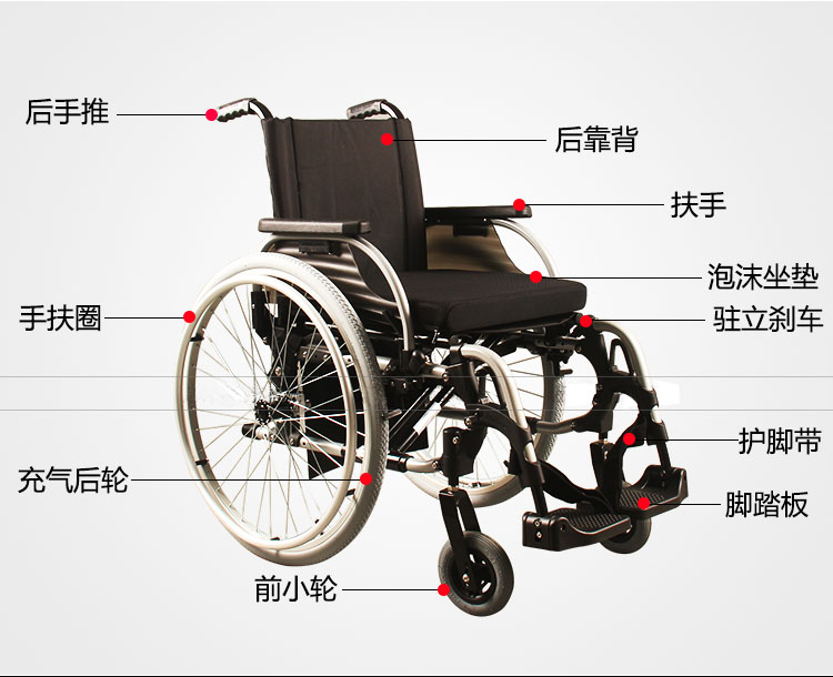 好思达自产自销轮椅可用用残疾人康复